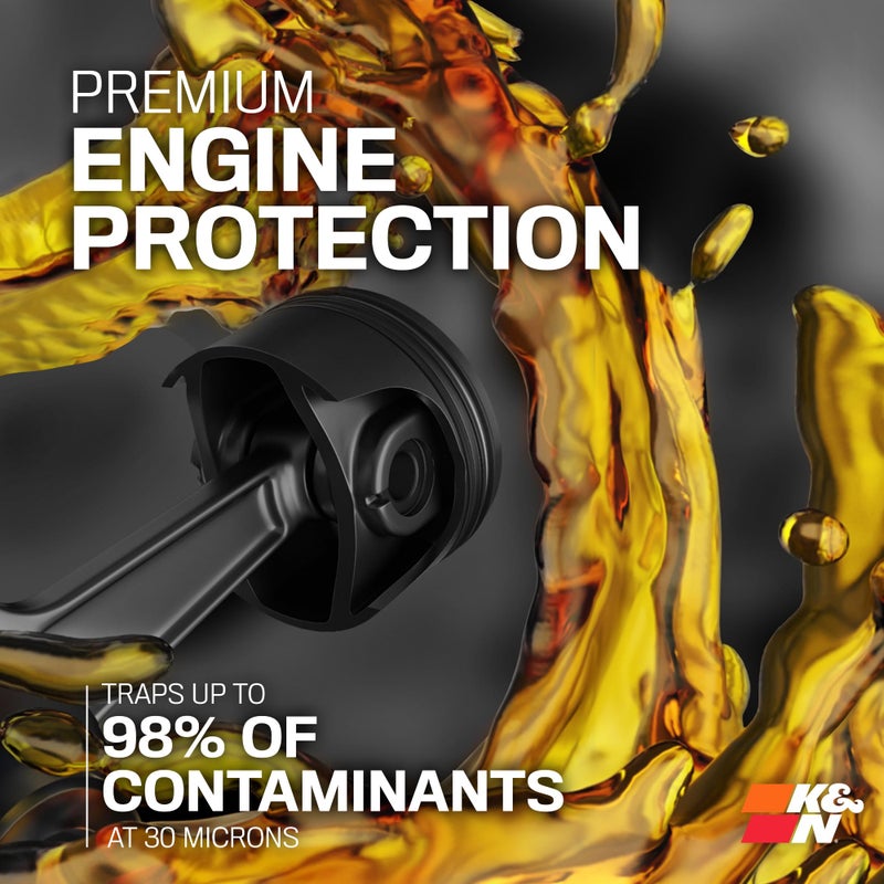 K&N Motorcycle Oil Filter: High Performance, Premium, Designed to be used with Synthetic or Conventional Oils: Fits Select KTM, Husqvarna Vehicles, KN-650 - Image 2